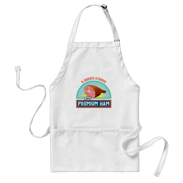 Funny Pun "Premium Ham" Apron (Front)