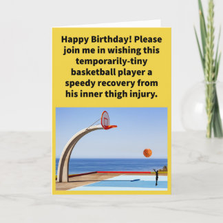 Funny Pun Pulled Growing Muscle Happy Birthday  Card