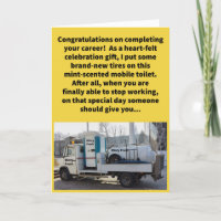 Funny Pun Re-Tired Mint Potty Retirement