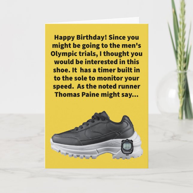 Funny Pun Soles That Time Men's Trials Birthday Card (Front)