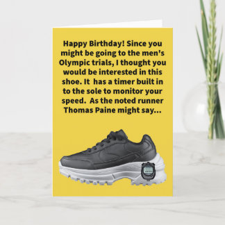 Funny Pun Soles That Time Men's Trials Birthday Card