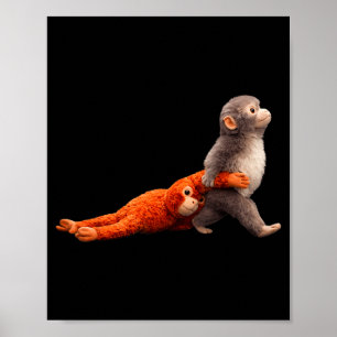 Funny punch baby alone monkey cute prank team humo poster