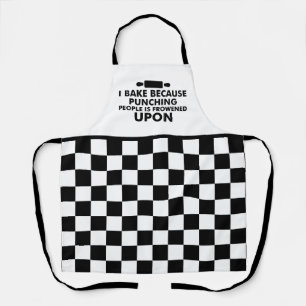 Funny punch baking word art apron