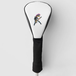 Funny Punk Giraffe, Rock'n Roll Goth Giraffe, Guit Golf Head Cover