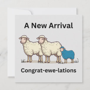 FUNNY PUNNY BABY CONGRATULATIONS HOLIDAY CARD