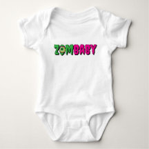 Funny Punny Cute ‘ZomBaby’ Creepy Typography 
