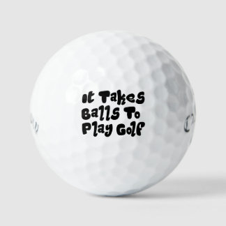 Funny Puns Golf Balls - Custom It Takes Balls