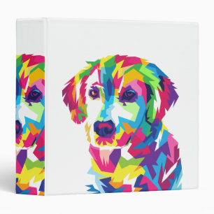 Funny Puppy colorful - Choose background color Binder