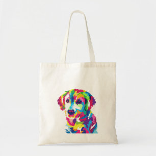 Funny Puppy colorful - Choose background color Tote Bag
