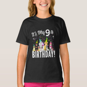 Funny Puppy Crew Graphic Tee for 9 Year Old Girls
