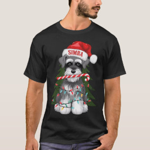 Funny Puppy Dog Christmas Holiday With Candy Cane  T-Shirt