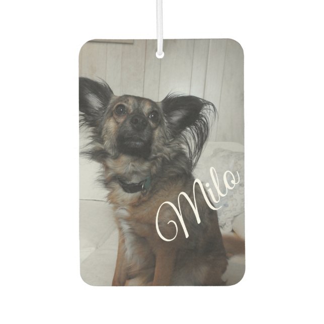 Funny Puppy Dog Pet Photo Personalized Air Freshener (Front)