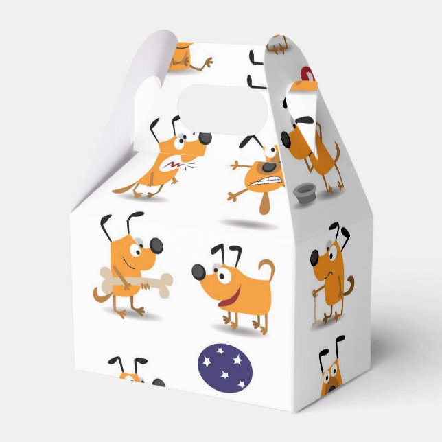 Funny Puppy - Gable Favor Box (Front Side)