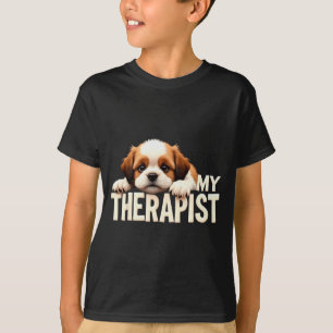 Funny Puppy My Therast Shih Tzu Dog  T-Shirt