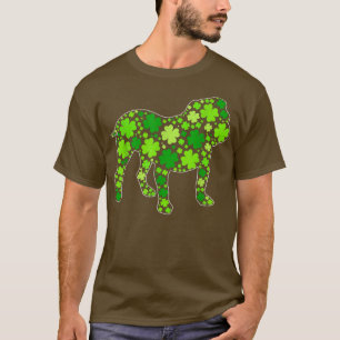 Funny Puppy Shamrock English Bulldog Dog St T-Shirt