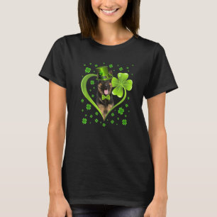 Funny Puppy Shamrock German Shepherd Dog St Patric T-Shirt