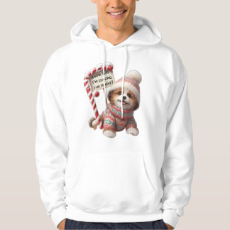 ​Funny Puppy "Snow Way I'm Leaving!" Winter Dog Hoodie