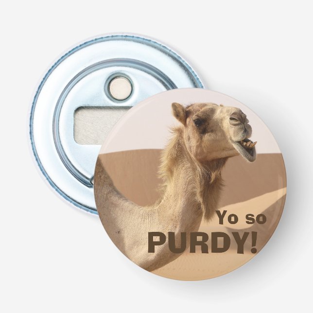 Funny Purdy Camel Photo Bottle Opener (Front)