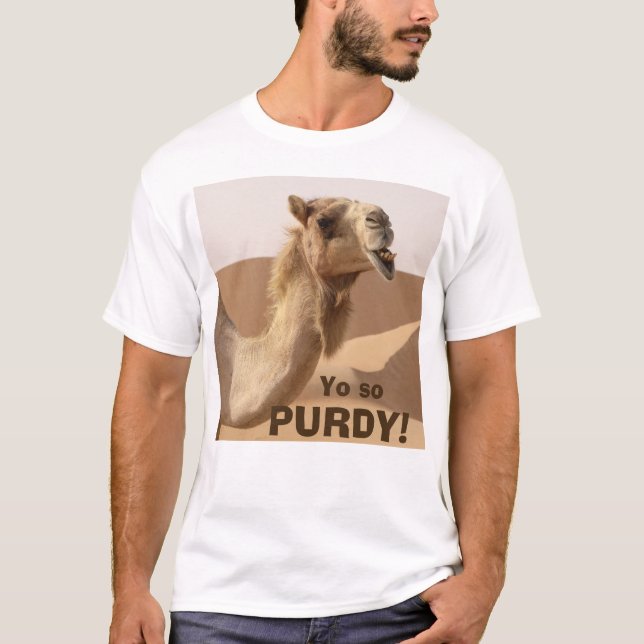 Funny Purdy Slogan Camel T-Shirt (Front)