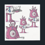 Funny Purple Accountant Monsters Paper  Napkin<br><div class="desc">This funny purple accountant monster paper napkins is great for your little boy's birthday party or for your office accountant's birthday.</div>