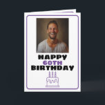 Funny Purple and White Photo Husband Birthday Card<br><div class="desc">Funny Purple and White Photo Husband Birthday, a funny and cool design made for anyone looking for a unique birthday card for their husband on their birthday. The design is simple and eye-catching, it features a simple frame, a birthday cake, a photo in the middle and editable text information. If...</div>