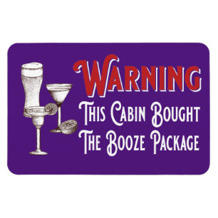 Funny Purple Booze Cabin Door Cruise Ship Magnet