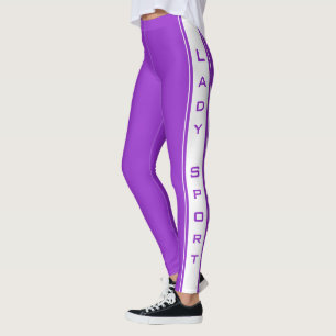 Funny Purple Leggings with Custom Colours and Text