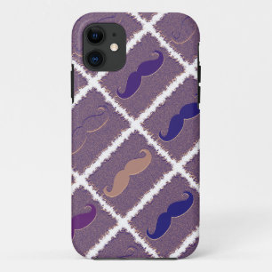 Funny Purple Moustache iPhone 11 Case