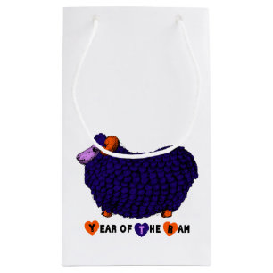 Funny Purple Ram Chinese Year Zodiac S Gift Bag
