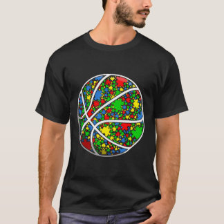 Funny Puzzle Basketball Autism Awareness Men Women T-Shirt