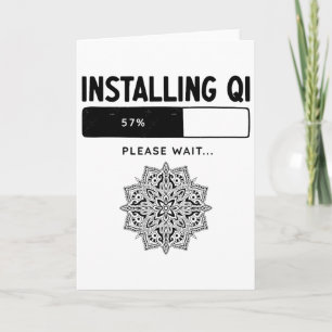 Funny Qigong Martial Arts Tai Chi Yoga Meditation  Card