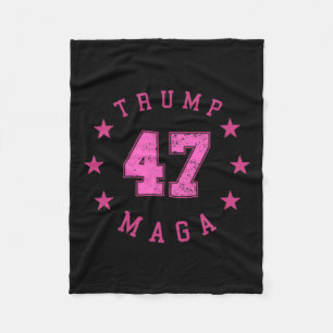 Funny Qr 45 47 Trump Inauguration 2025 Dance Code Fleece Blanket