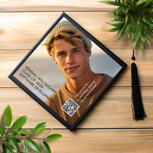 Funny QR Code Graduation Cap Topper