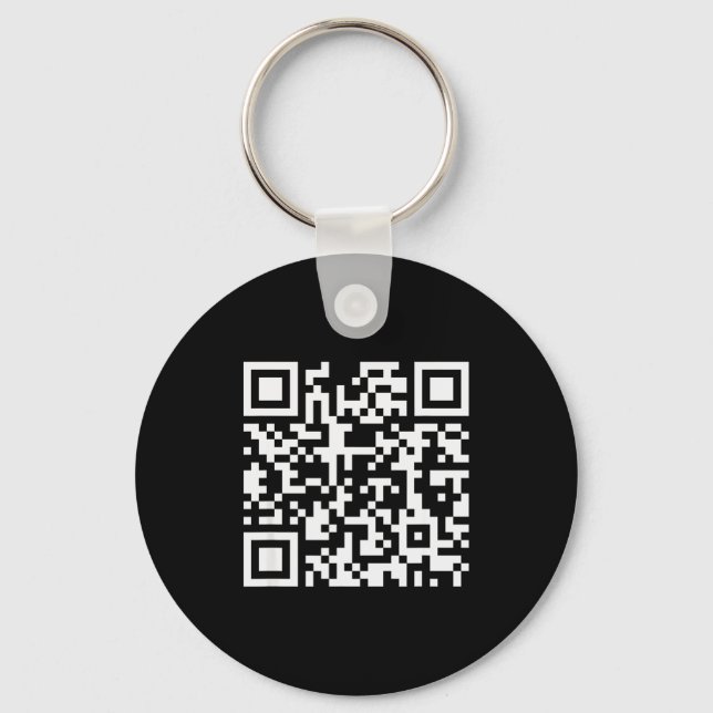 Funny Qr Don't Be A Little Btch Code Saying Quote  Keychain (Front)