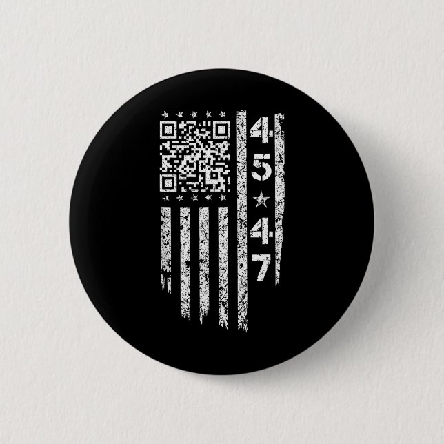 Funny Qr He's Back President Trump Code  2 Inch Round Button (Front)