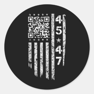 Funny Qr He's Back President Trump Code Classic Round Sticker