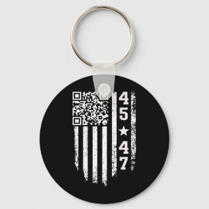 Funny Qr President Trump 4547 Trump Dancing Code  Keychain