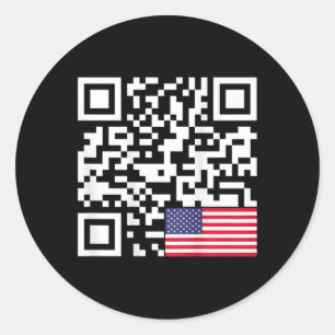 Funny Qr President Trump 4547 Trump Dancing Us Fla Classic Round Sticker