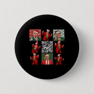 Funny Qr President Trump Christmas Dancing Dance M 2 Inch Round Button