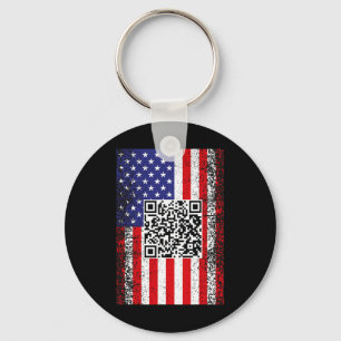 Funny Qr President Trump Code Dance  Keychain