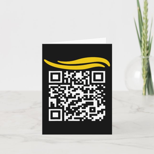 Funny Qr President Trump Dance Code 1  Card (Front)