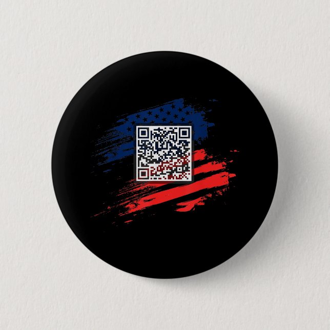 Funny Qr President Trump Dance Code  2 Inch Round Button (Front)