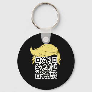 Funny Qr President Trump Dance Code 2 Keychain