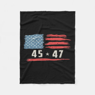 Funny Qr President Trump Dance Code 2 Side Fleece Blanket