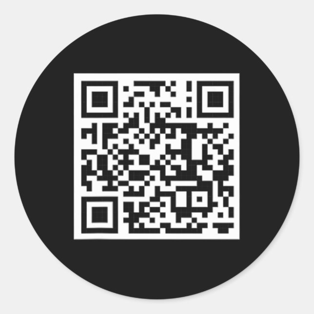 Funny Qr President Trump Dance Code 7  Classic Round Sticker (Front)