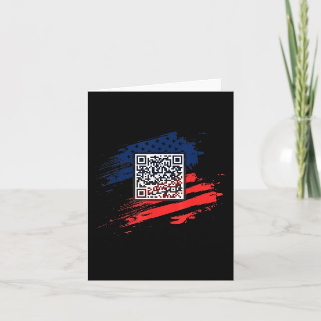 Funny Qr President Trump Dance Code  Card (Front)
