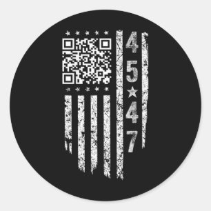 Funny Qr President Trump Dance Code  Classic Round Sticker