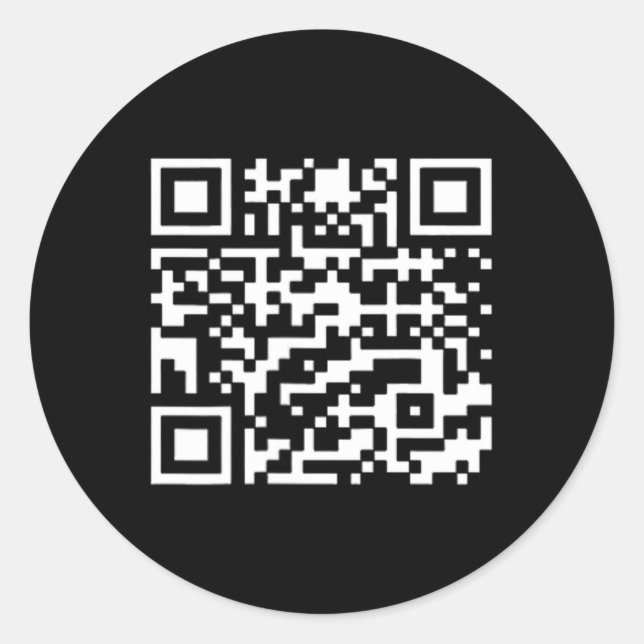 Funny Qr President Trump Dance Code  Classic Round Sticker (Front)