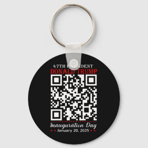 Funny Qr President Trump Dance Code Inauguration D Keychain