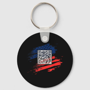 Funny Qr President Trump Dance Code  Keychain